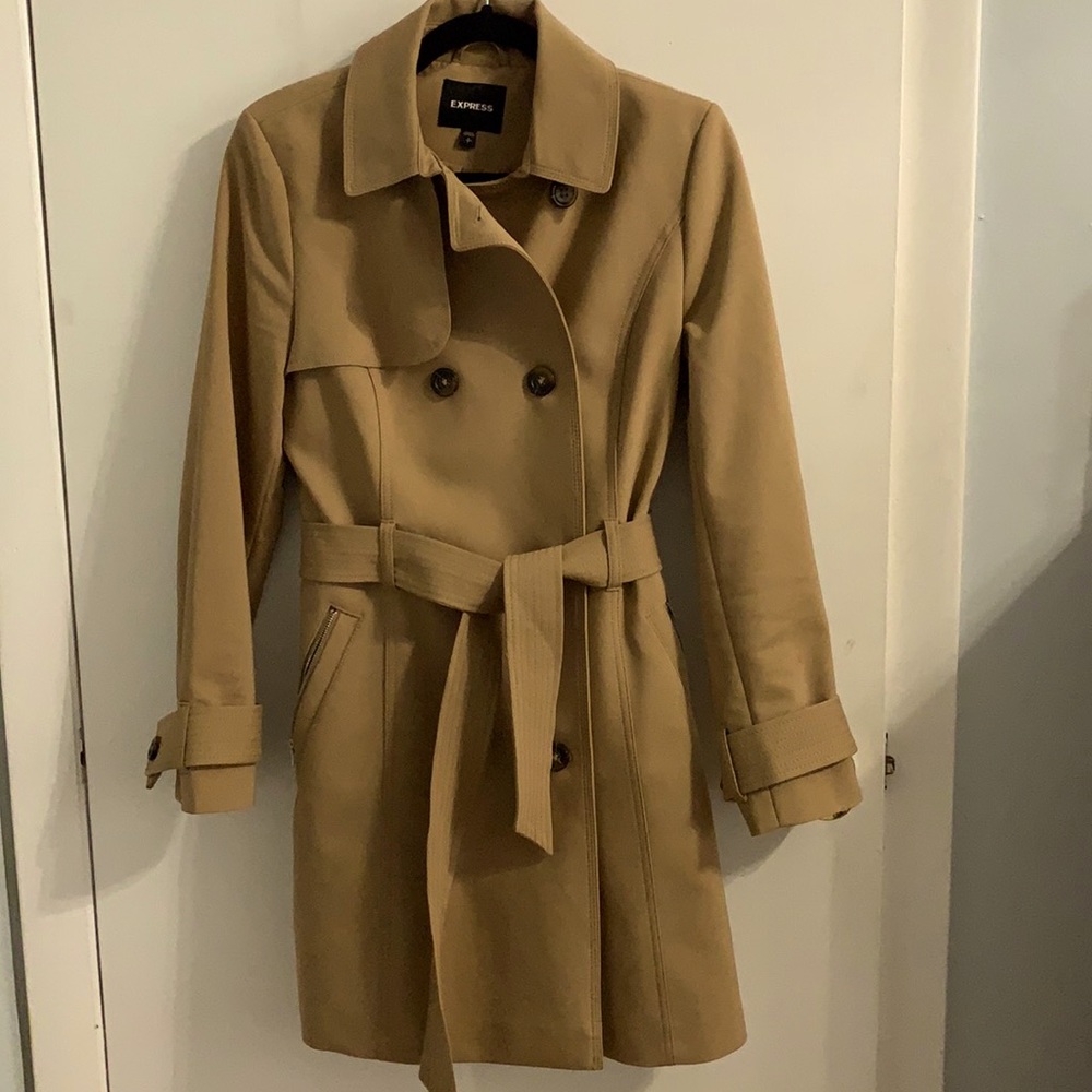 Camel trench coat